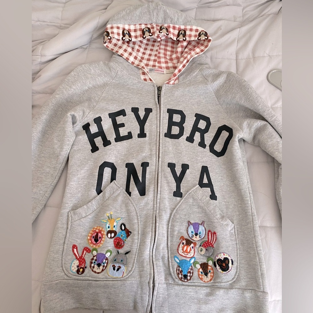 vintage embroidered japanese cute animal hoodie stylish harajuku trendy y2k